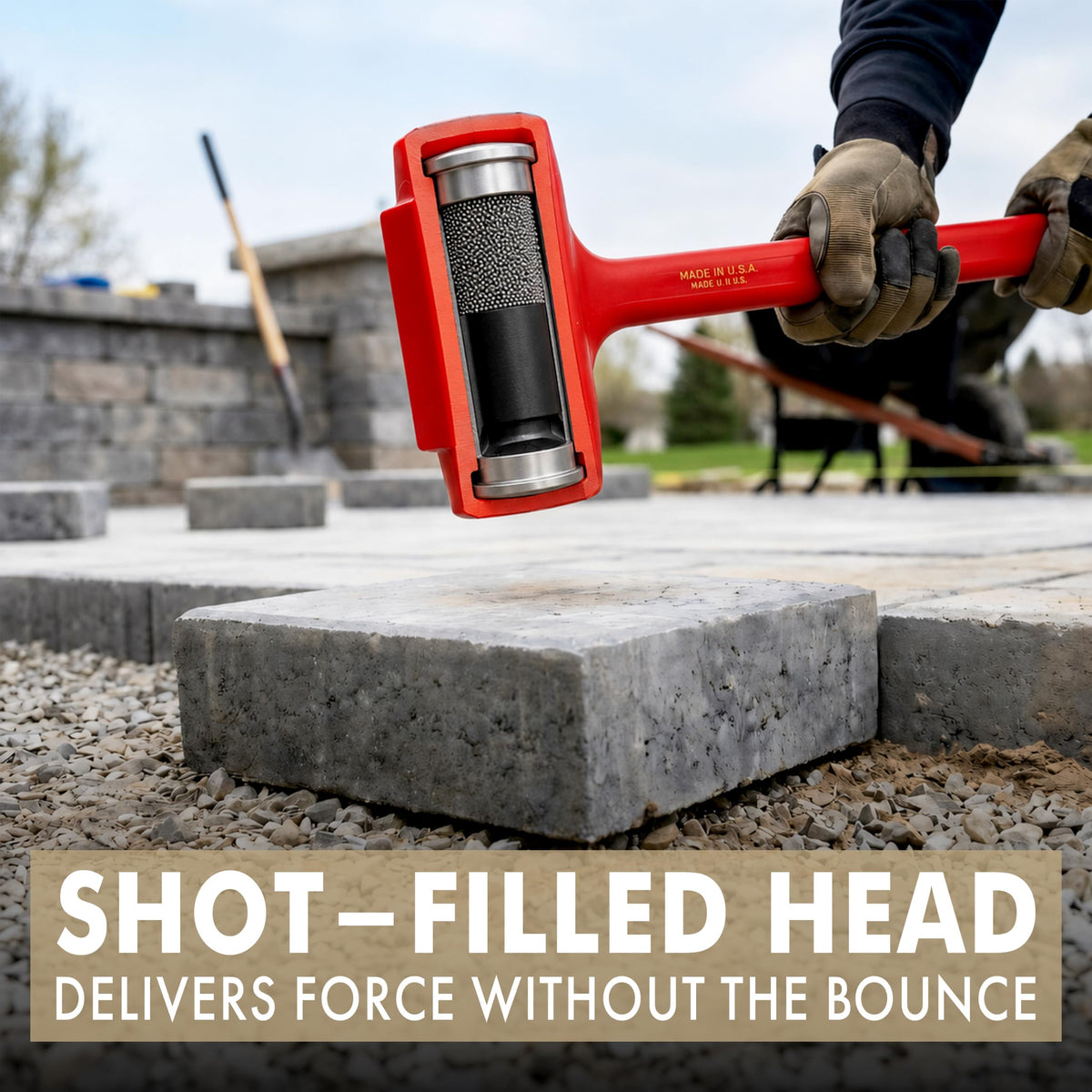 Dead Blow Sledge Hammer with Reinforced Steel Handle