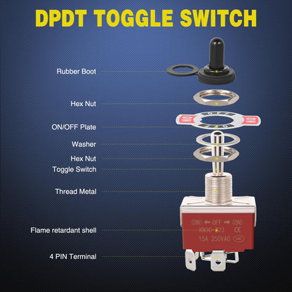 Rocker Toggle Switch – SPST On-Off Control