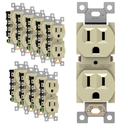Duplex Receptacle Outlet with Tamper Resistant Design