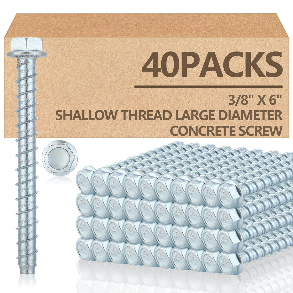 Galvanized Concrete Anchor and Screw Kit