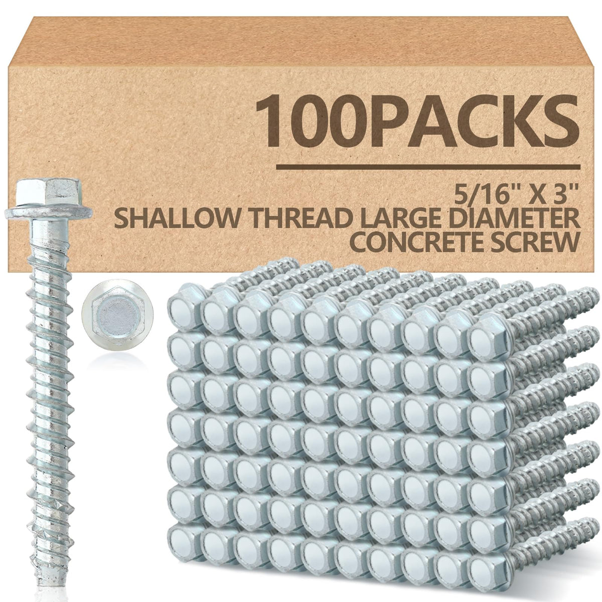 Galvanized Concrete Anchor and Screw Kit