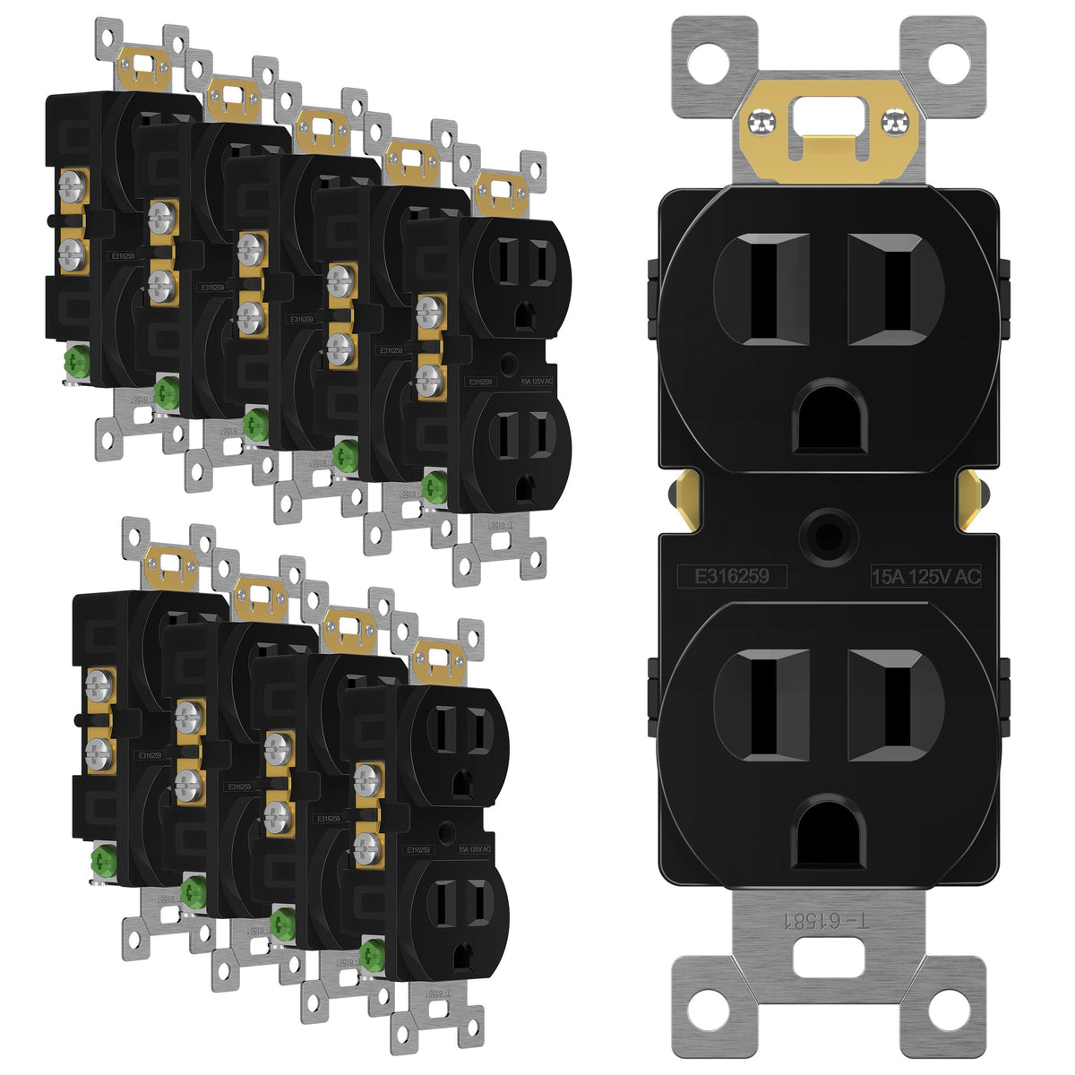 Duplex Receptacle Outlet with Tamper Resistant Design