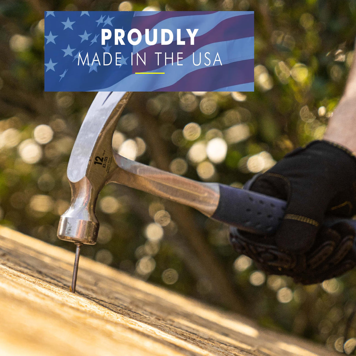 ESTWING Hammer - USA Made Straight Rip Claw Hammer with Smooth Face & Shock Reduction Grip