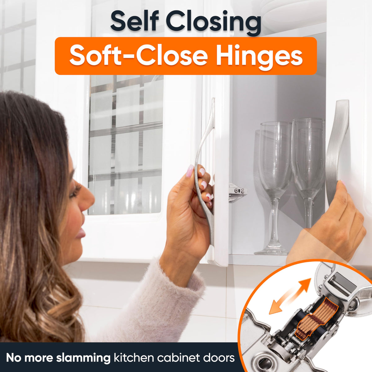 Soft-Close Cabinet Hinges with 3-Way Adjustment