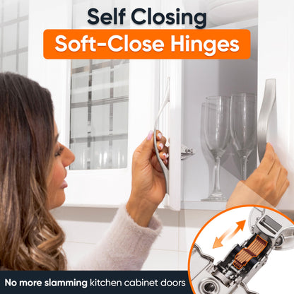 Soft-Close Cabinet Hinges with 3-Way Adjustment