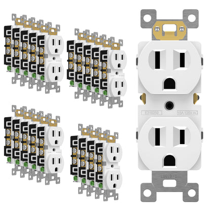 Duplex Receptacle Outlet with Tamper Resistant Design