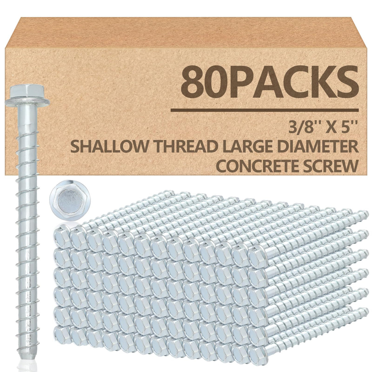 Galvanized Concrete Anchor and Screw Kit
