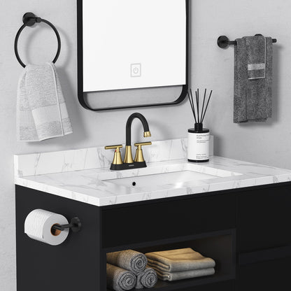 4-Inch Centerset Bathroom Faucet with Dual Handles