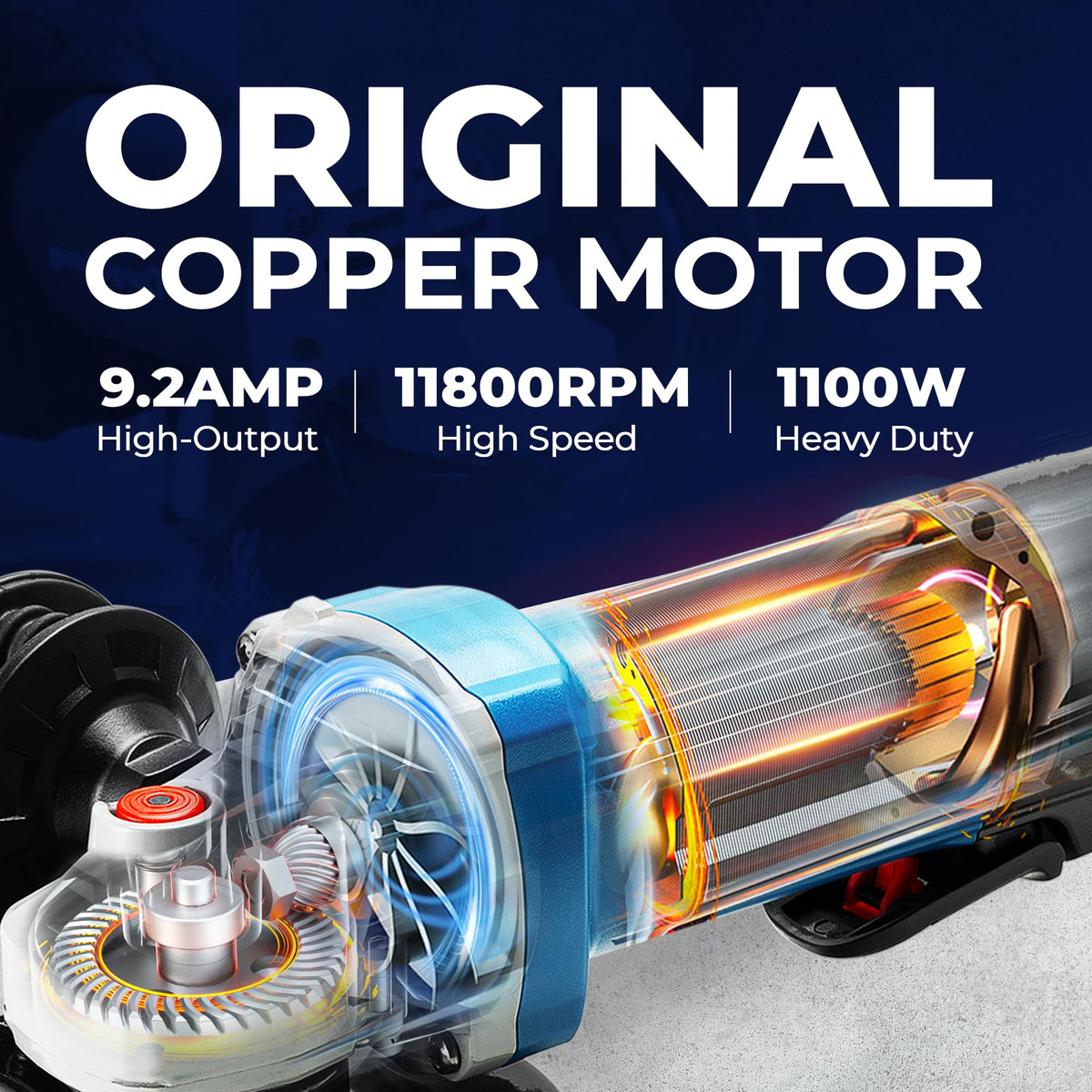 4.5-Inch Angle Grinder with 1100W Power Motor