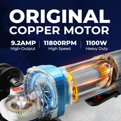 4.5-Inch Angle Grinder with 1100W Power Motor