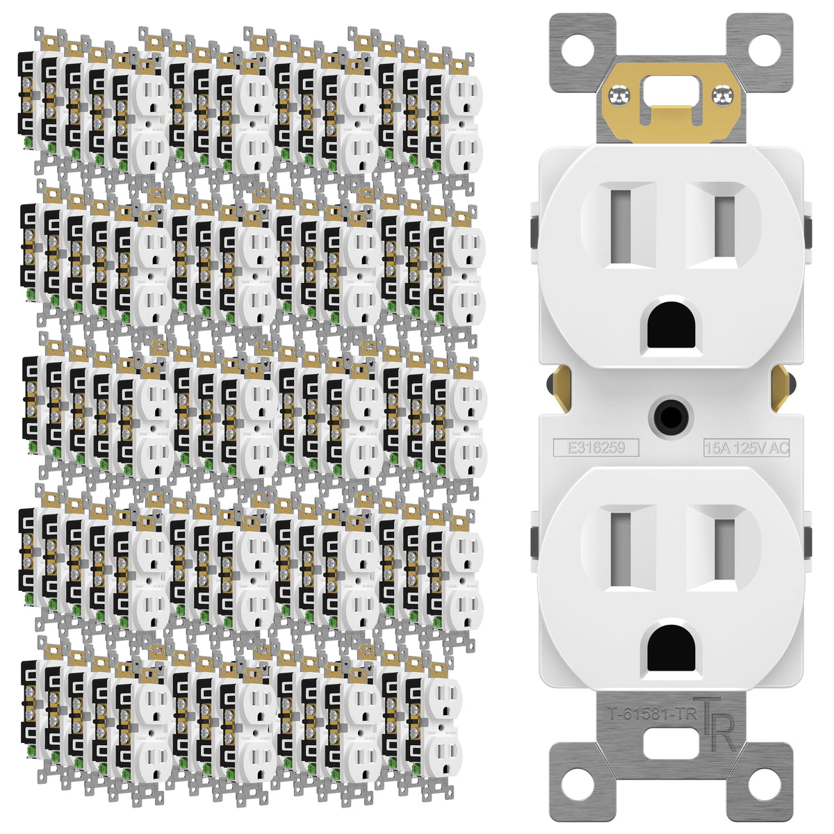 Duplex Receptacle Outlet with Tamper Resistant Design