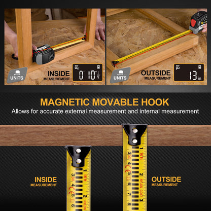 16-Foot Digital Tape Measure with Multi-Unit Display