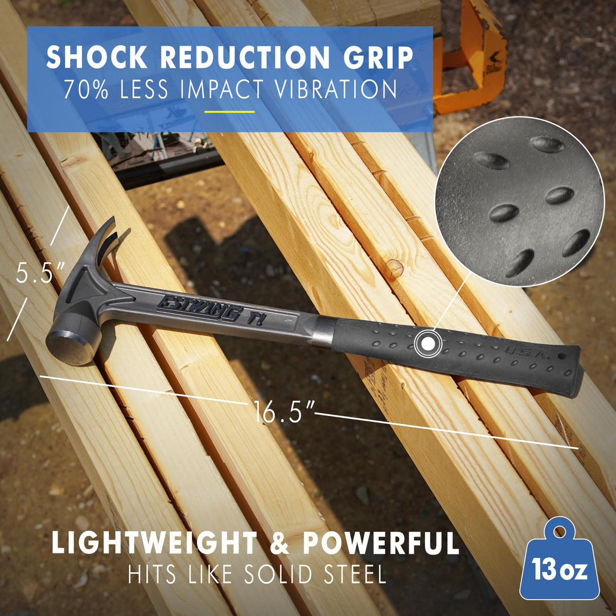 Titanium Claw Hammer – 13 oz Shock Reduction Grip